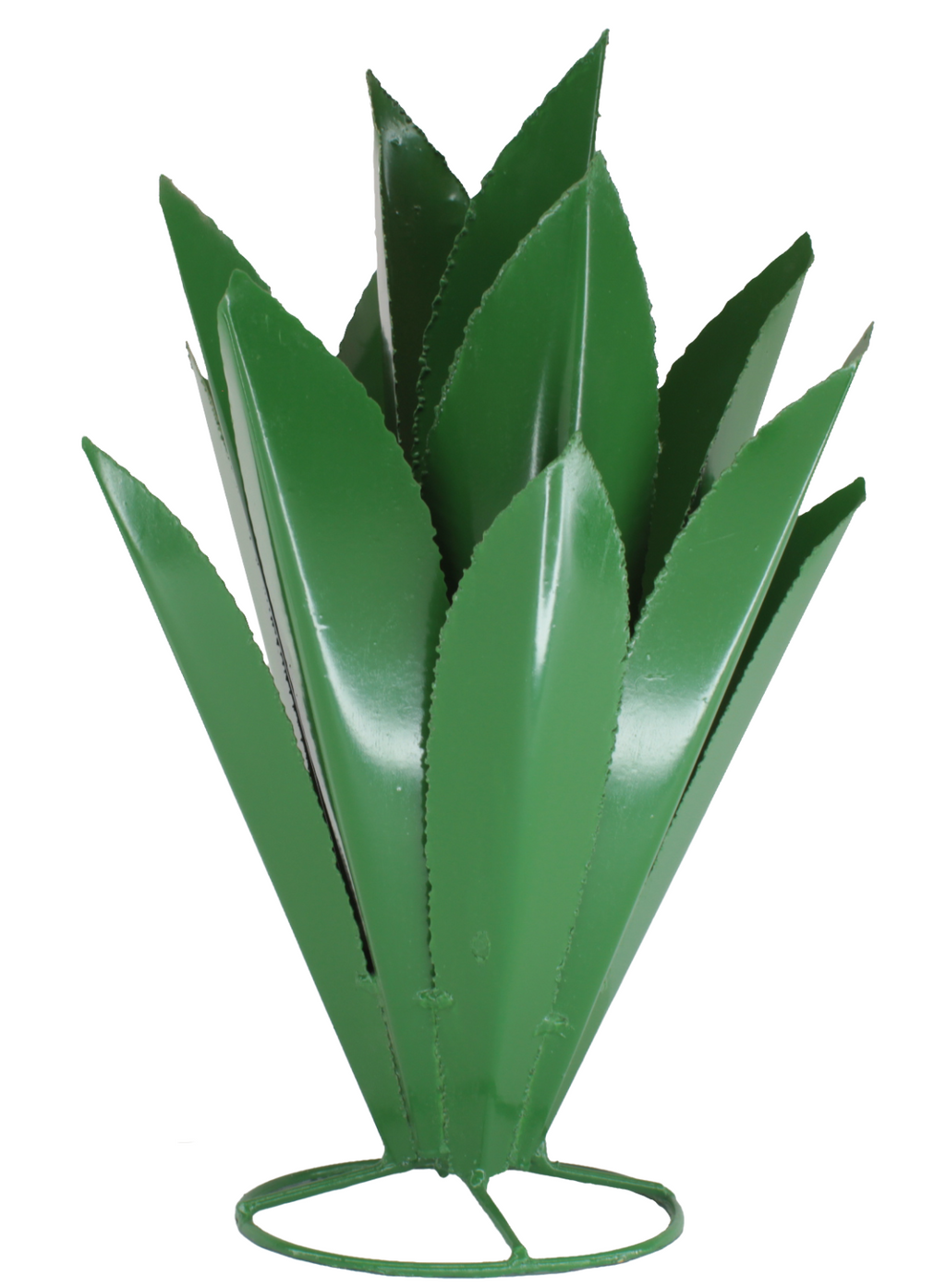 Metal Agave Plant Green Wide - Metal Yard Art