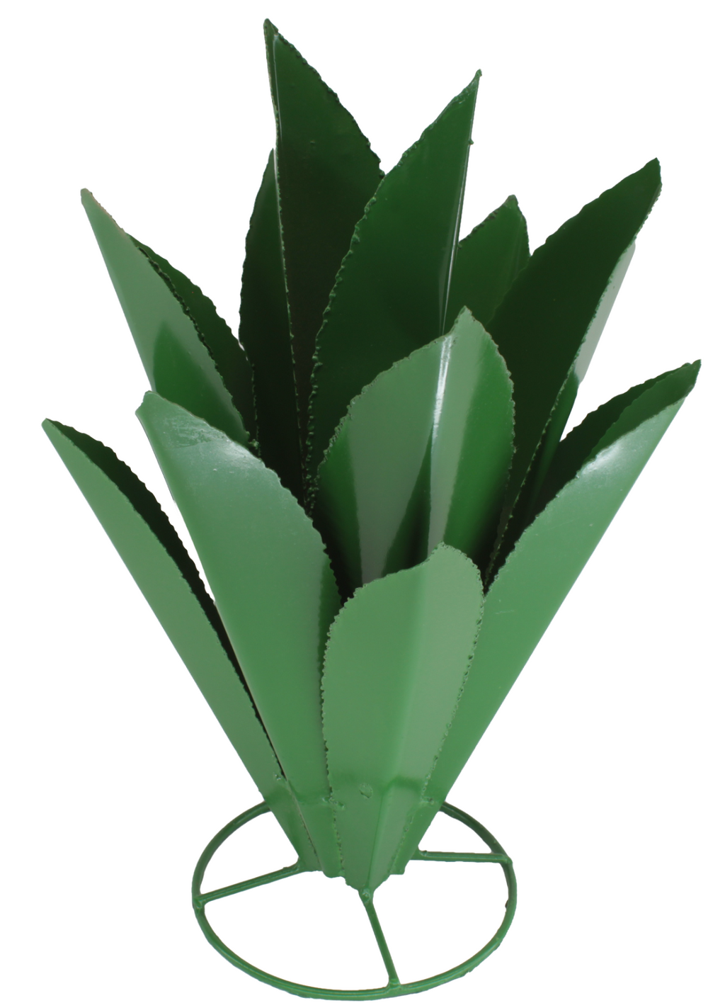 Metal Agave Plant Green Wide - Metal Yard Art