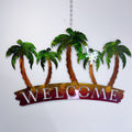 Metal Plasma Welcome Palm Trees - Wall Art