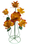 Metal Rose - Yellow to Red Tips Yard Art
