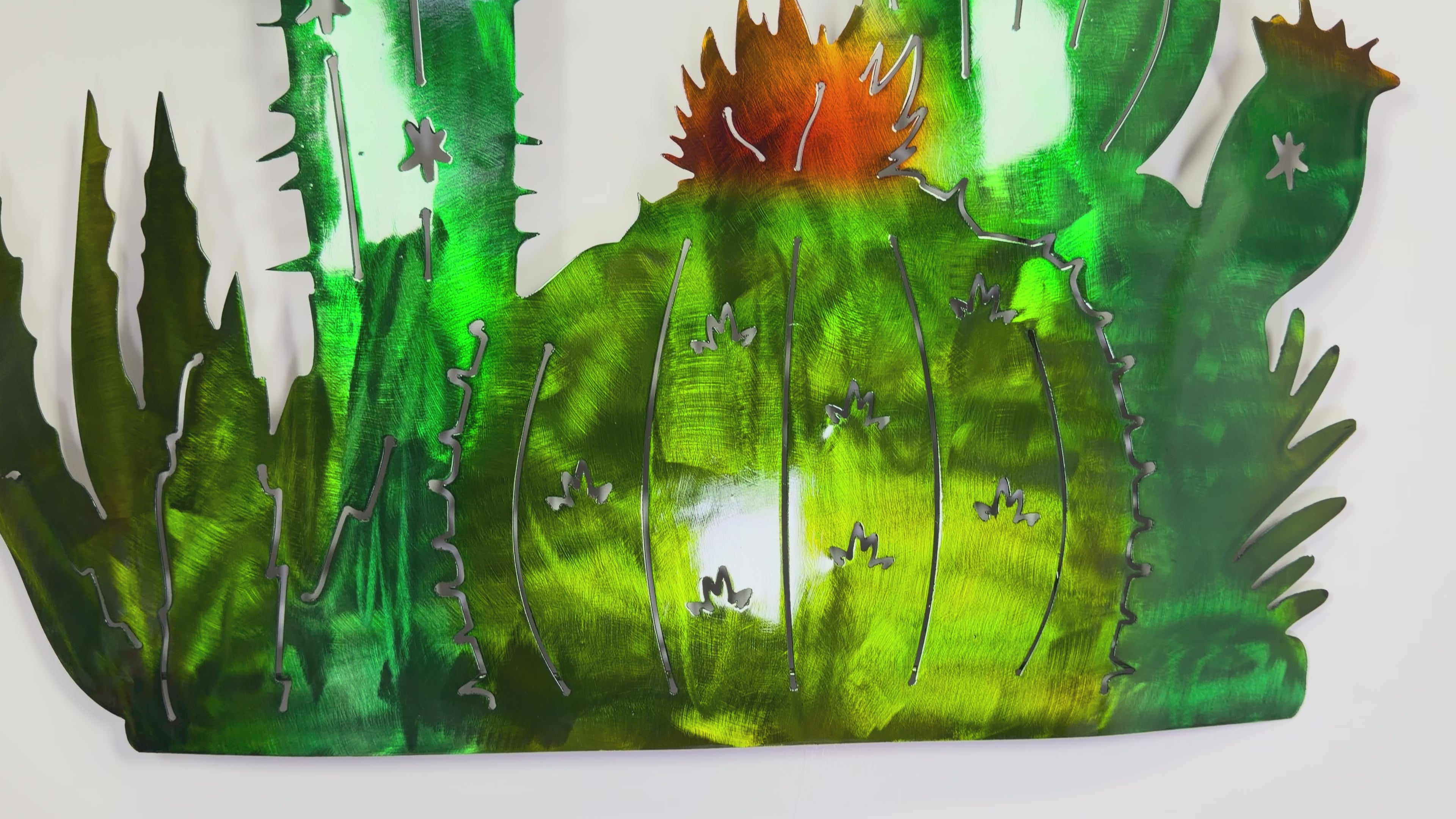 Metal Plasma Cactus Garden - Wall Art